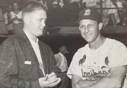 St. Louis Cardinals legend Stan Musial and Dick Joyce